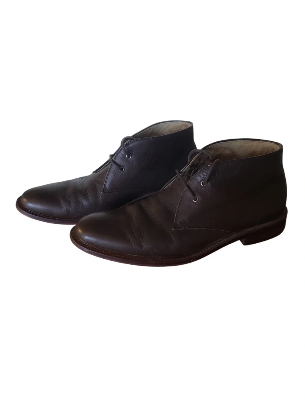 Banana Republic Chocolate Brown Leather Chukka Lace Up Boots Size 8